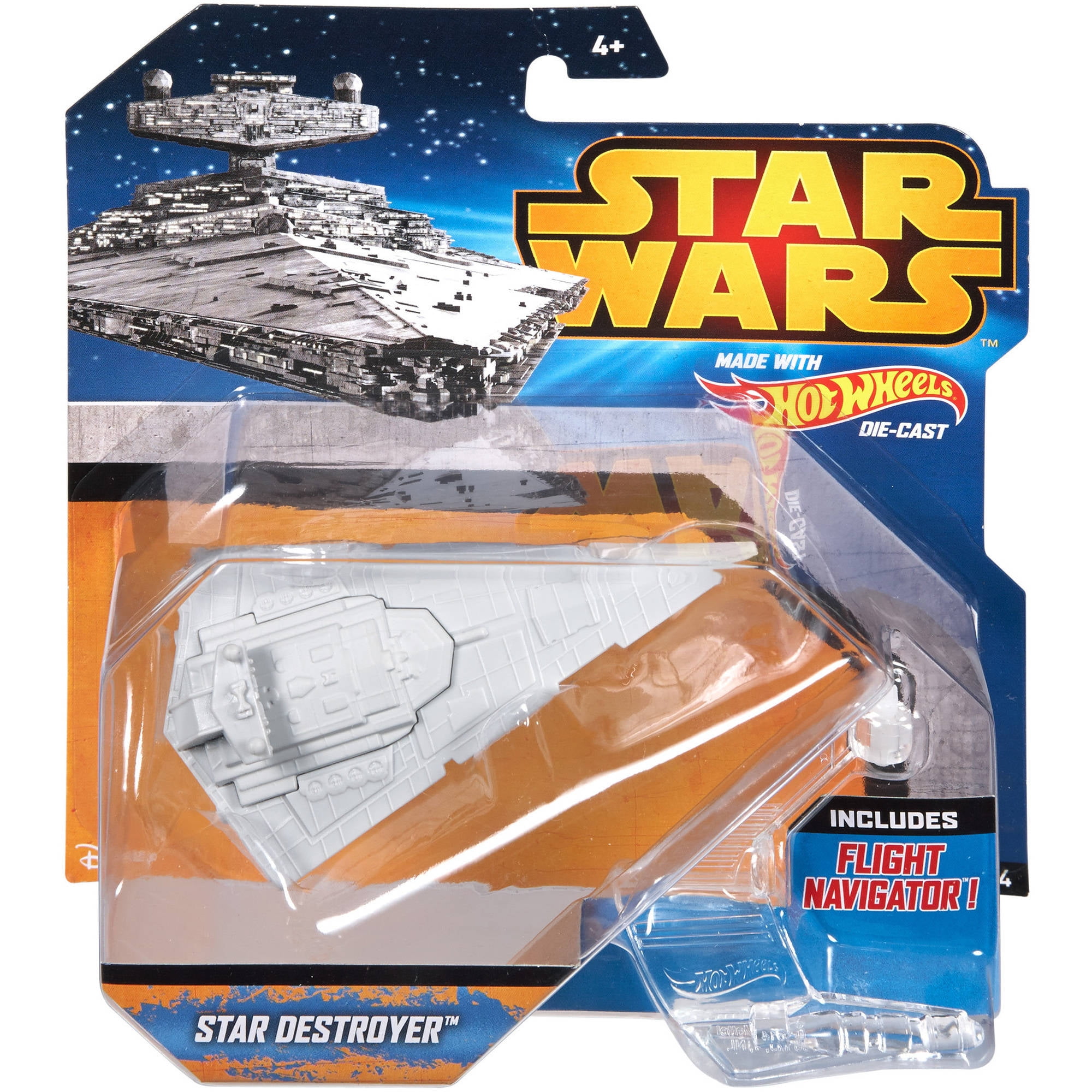 Star Wars Hot Wheels Starships Star Destroyer with Flight Stand new 