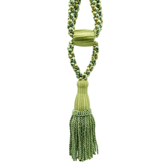 DECOPRO Beautiful Curtain & Drapery Tassel Tieback, Adjustable Cord Length with Elegant Bullion Design, Tassel Length 5 1/2" (14cm), Spread 24" (61cm) # TBC055SPR24, #PR17 Sold Individually