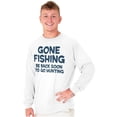 thumbnail image 3 of Funny Dad Gone Fishing Hunting Season Men's Long Sleeve Tee T Shirt Brisco Brands S, 3 of 5