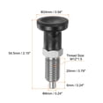 thumbnail image 2 of Push Fit Ball Nose Spring Plunger M12*1.5 Thread Length 0.79" Pin Dia.6mm Stainless Steel Return Knob Non-Locking, 2 of 5