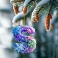 thumbnail image 5 of Fwttom 26 Letters Christmas Ornaments - Colorful Snowflakes 2D Flat Christmas Tree Decorations, Acrylic DIY Handcrafted Accessories, Holiday Decor for Xmas Tree Wreath Garland, 5 of 6