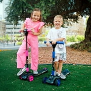 KIMI Foldable 3-Wheel Electric Scooter for Kids, Adjustable, Age 2-9, 5Mph, Lights, 10 Miles Range, Charger Included