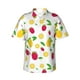 thumbnail image 1 of Fotbe Strawberry and Lemon Camisa Hawaiana para Hombre Unisex – Camisa Casual de Verano con Botones de Manga Corta de Algodón y Lino,Large, 1 of 7