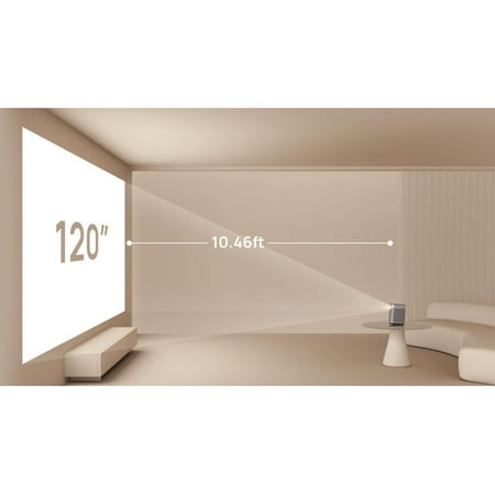 XGIMI - Halo+ 1080p HDR Smart Portable Projector with Harman Kardon Speaker, 2.5H Built-in Battery and Android TV - Silver