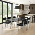 thumbnail image 2 of Amisco Orly Dining Chair - Grey Beige Fabric/Black, 2 of 9