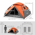 thumbnail image 3 of Outsunny Pop up Camping Tent, with Carry Bag, 3000mm Waterproof, 3 of 10