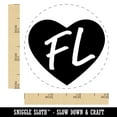thumbnail image 2 of FL Florida State in Heart Self-Inking Rubber Stamp Ink Stamper - Green Ink - Small 3/4 Inch, 2 of 7