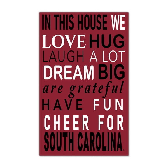 South Carolina Gamecocks 11" x 19" Briteline In This House Sign