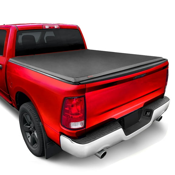 MaxMate Soft Quad-fold Truck Bed Tonneau Cover Compatible with 2019-2025 Ram 1500 New Body (Not Fit 19-25 Classic) | 6'4" (76") Bed | TCD484045