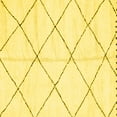 thumbnail image 1 of Ahgly Company Machine Washable Indoor Square Solid Yellow Modern Area Rugs, 6' Square, 1 of 4