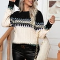 thumbnail image 4 of JMYHOAM Chandails pour Femmes Chandails pour Femmes Chandail Décontracté Blouse Tricot Manches Longues Col Rond Chandail, 4 of 7