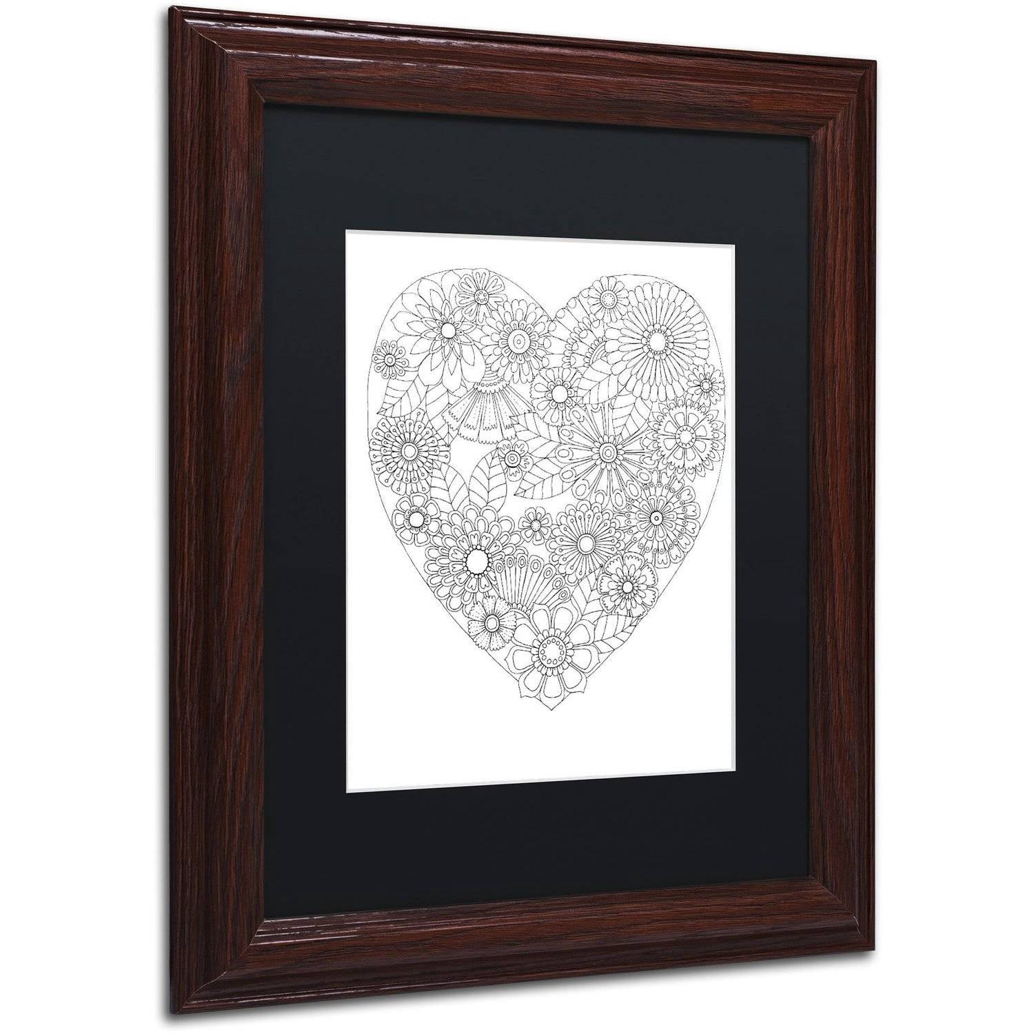 Trademark Fine Art "Big Beautiful Blossoms 13" Canvas Art by Hello Angel, Black Matte, Wood Frame