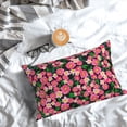 thumbnail image 5 of Honeii Trendy Floral Print Pillow Cases,Plush Throw Pillow Covers,Decorative Pillowcase for Sofa, Couch, Living Room-16"x24", 5 of 6