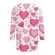 thumbnail image 5 of RKSTN Valentines 3/4 Sleeve Tops for Women Oversized Crewneck Valentine's Day Graphic Printed Short Sleeve T Shirt Womens Casual Round Neck Loose Comfy Loves Heart Print Three Quarter Sleeve Shirts, 5 of 6