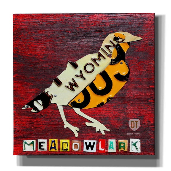 Epic Graffiti 'Wyoming Meadowlark' by Design Turnpike, Giclee Canvas Wall Art, 18"x18"