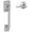 Satin Chrome, variant on schlage fe285 cen 622 lat century trim lower half front entry handleset with latitude lever, matte black