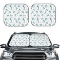 thumbnail image 2 of Fotbe Scarf Bear 2-Piece Car Windshield Sun Shade | Sun Blocker for Car Windshield | Foldable Automotive Interior Accessories for Sun Protection-Small, 2 of 7