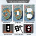 thumbnail image 3 of Yayeee Duplex Wall Plate 1-Gang 4.5"x2.7" Home Receptacle Light Switch Decorative Outlet Cover, Art Goldfish, 3 of 7