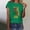 Green, variant on Giftesty Blouses for Women Dressy Casual Women Short Sleeves Letter Print Casual Tops Blouse T-shirt