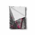 thumbnail image 2 of Music Soft Flannel Fleece Throw Blanket, Guitar and Wings in Sketchy Grunge Background Emo Rock Trippy Illustration, Cozy Plush for Indoor and Outdoor Use, 50" x 60", Dimgrey Hot Pink, by Ambesonne, 2 of 6