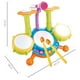 thumbnail image 3 of Bebé 5 en un Juguetes de Instrumentos Musicales, Conjunto de Tambores para , Juguetes de Tambor Electrónicos para con Micrófono Y Luces, Apr , Verde Hugo Tambor musical, 3 of 9