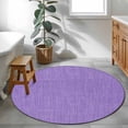 thumbnail image 3 of Round Rugs 3Ft, Lavender Burlap Texture Round Area Rug Washable Indoor Throw Carpet, Farmhouse Vintage Lavender Small Non Slip Circle Rug for Bedroom Living Room Home Decor Aesthetic, 3 of 8
