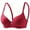 Red, variant on Fatuov Women's Full Coverage Underwire Bra Soft Daily Bra for Gift, Supportive Push Up Solid Color Lightly Lined Bra 38B, Dark Blue