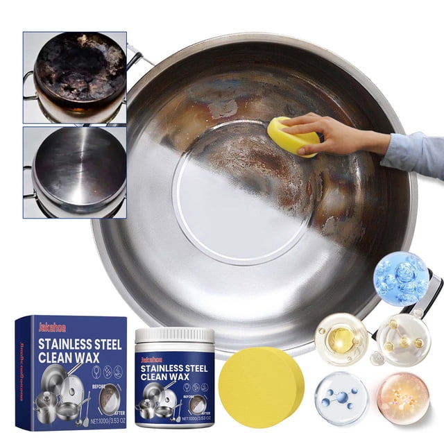 Stainless Steel Cleaner Kitchen Stove Hood Wall Grease Cleaner In Addition To The Bottom Of The Pot 100g