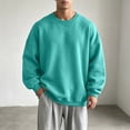 thumbnail image 2 of Yongwang Mens Long Sleeve Pullover Crew Neck Sweatshirt Basic Pullover Tops for Autumn Daily Outfit, 2 of 7