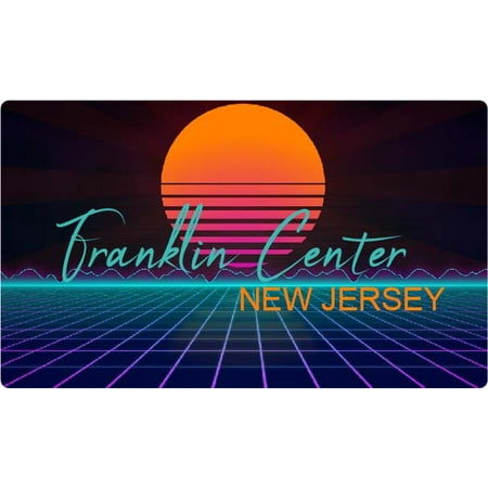 

Franklin Center New Jersey 4 X 2.25-Inch Fridge Magnet Retro Neon Design