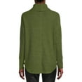 thumbnail image 3 of Time and Tru Women's Cowl Neck Waffle Tunic, 3 of 5