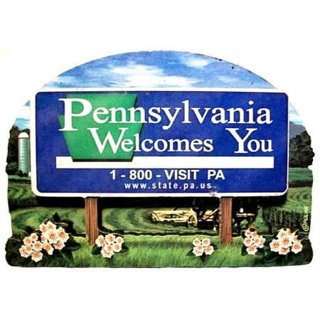 - Pennsylvania State Welcome Sign Artwood Fridge Magnet