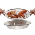 thumbnail image 4 of LOVEVER Mesh Drain Pan Oil Plate Fried Foods Snack Dish Air Fryers Bakeware Container Multi-use, 4 of 6
