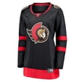 thumbnail image 2 of Women's Fanatics Black Ottawa Senators Home Breakaway Jersey, 2 of 3