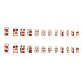 thumbnail image 4 of Uñas postizas adhesivas SWEKKE cuadradas medianas con hojas de arce rojas, 24 piezas, 4 of 6