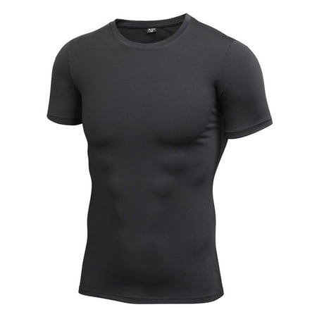 Racing Compression Short - Men Compression Elastic Shirts Short Sleeve Sports Tight Tops