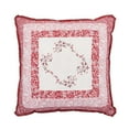 thumbnail image 4 of Modern Heirloom Caroline Red Embroidery Decorative Pillow, Round, 4 of 7