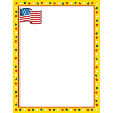Creative Shapes Patriotic Patterned Flyer Paper, 8.5" x 11", 50 Sheets