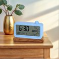 thumbnail image 2 of REGALWOVEN Small Digital Alarm Clock for Bedroom, Alarm Clocks with Big Numbers Display, Dimmable, Temperature, Snooze, 12/24H for Deep Sleepers Blue, 2 of 6