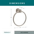 thumbnail image 3 of Peerless PA319-BN Xander Towel Ring, SpotShield Brushed Nickel, 3 of 8