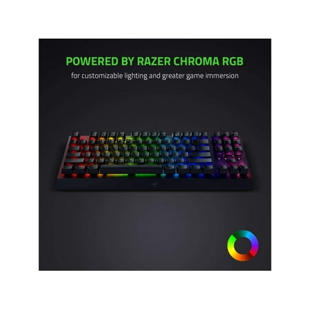 Razer - BlackWidow V3 TKL Wired Mechanical Gaming Yellow Linear Switch Keyboard with RGB Backlighting - Black