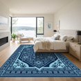 thumbnail image 3 of ODIKA 3'x5' Machine Washable Non-Slip Area Rug, Oriental Navy Blue High Traffic Rug, Blue, 1091806, 3 of 7