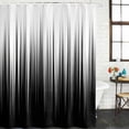 thumbnail image 2 of Black White Shower Curtain, Waterproof Shower Curtains for Bathroom, Modern Geometric Abstract Gradient Striped Washable Fabric Bathtub Curtain Set Bath Decor with 12 Hooks Stall 36"x72", 2 of 8