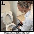 thumbnail image 4 of No Mess Toilet Plunger Johnny Jolter ® - Powerful Drain Unclogger with Water Pressure for Toilets - No Splashback Alternative for Fast Toilet Clog Removal, Heavy Duty Drain Clearing Tool - Made in US, 4 of 12