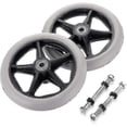 thumbnail image 1 of 6 Inch Wheelchair Replacement Rubber Wheel - 2pcs - Non-slip Universal Front Wheels for Rollator Walker, 1 of 5