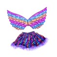 thumbnail image 2 of Disfraz de ala de hada Salvador Sparkly Girls para juegos de simulación Carnaval Fiesta - Púrpura, 2 of 8