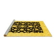 thumbnail image 2 of Ahgly Company Machine Washable Indoor Square Oriental Yellow Traditional Area Rugs, 8' Square, 2 of 4