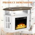 thumbnail image 6 of Homall Corner Fireplace TV Stand Modern Farmhouse TV Stand with Electric Fireplace for TVs up to 50",White, 6 of 6