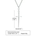 thumbnail image 2 of Faith Sword Cross Necklace for Men Women Stainless Steel Pendant Jewelry, 2 of 6