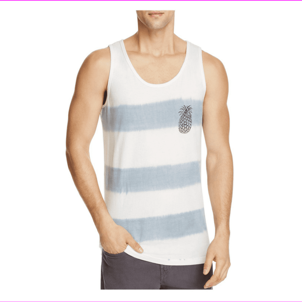 Sub_Urban Riot Sub_Urban Riot Pineapple Tank Top, Blue\White, Size L